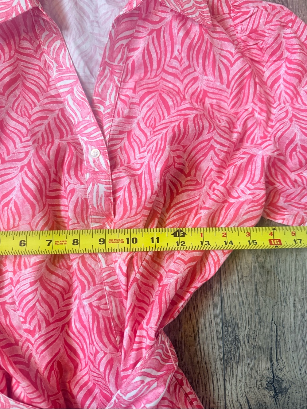 J. McLaughlin Palm Breeze Kirby Dress Size Medium Rose White - Picture 8 of 10